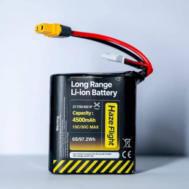 HazeFlight 6S1P 4500mAh 13/30C Long-Range Li-ion Battery