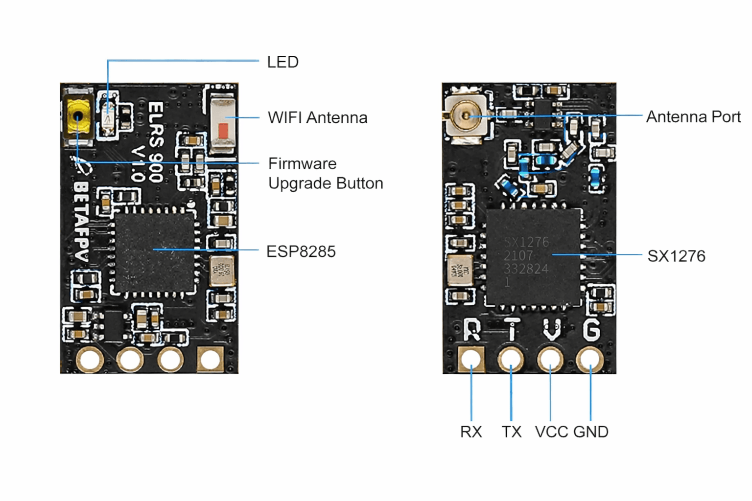 BetaFPVELRSReceiverNano868MHz/915MHz