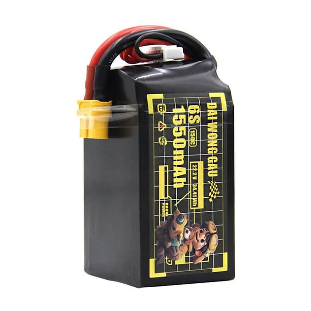 DAI WONG GAU Big Yellow Dog 6S 1550mAh 150C FPV LiPo Battery